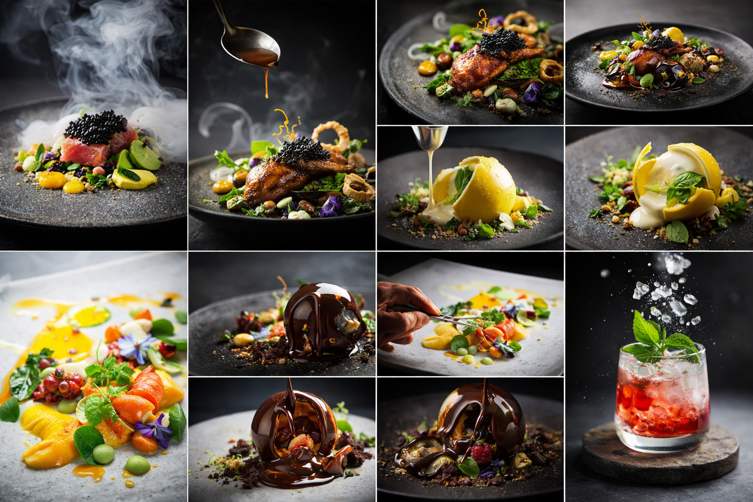 Charred Octopus & Veloute Tasting Sequence